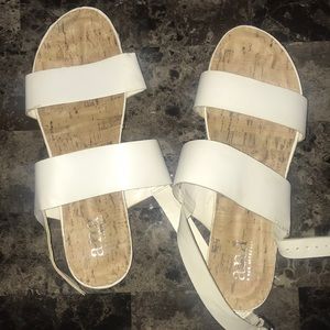 All white sandals